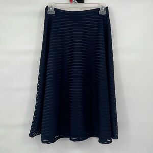 Silhouette NYC NWT navy a line full midi skirt